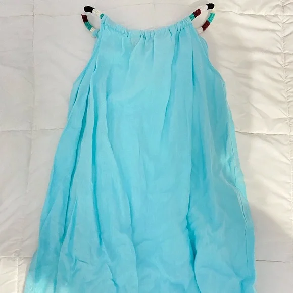 St. Tropez | Dresses | St Tropez Womens Linen Dress Beaded Halter Neck Size  S | Poshmark